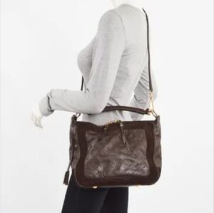 Louis Vuitton Audacieuse PM in Dk Brown Chocolat Suede & Empreinte Leather